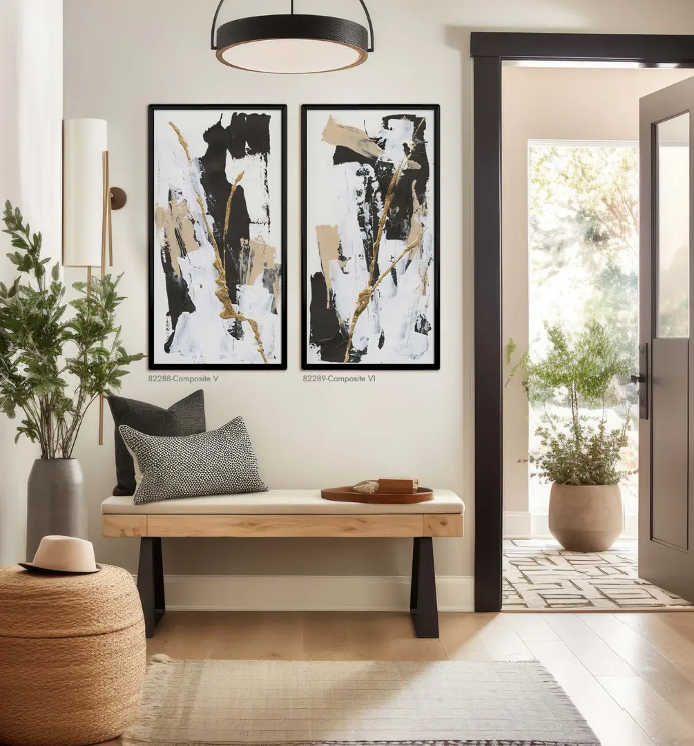 Cuadros verticales abstractos modernos