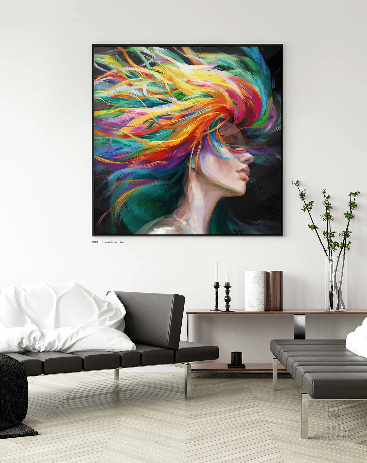 Cuadro femenino moderno y colorido