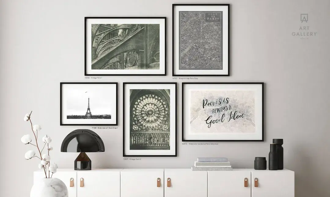 juego de cuadros decorativos  blanco y negro